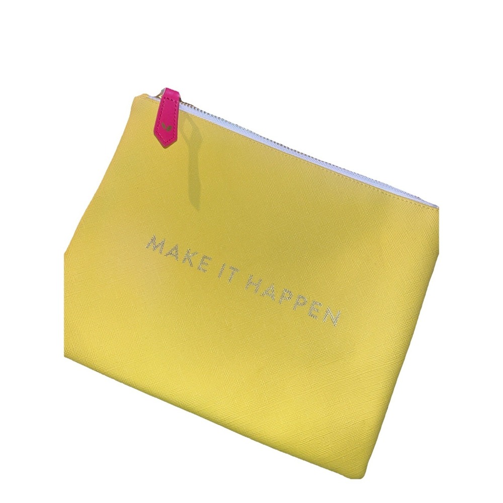 Cultivate What Matters "Make It Happen" Yellow Zip Pouch